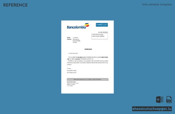 Kolumbien Bancolombia Schließungsreferenzbeispiel Vorschau